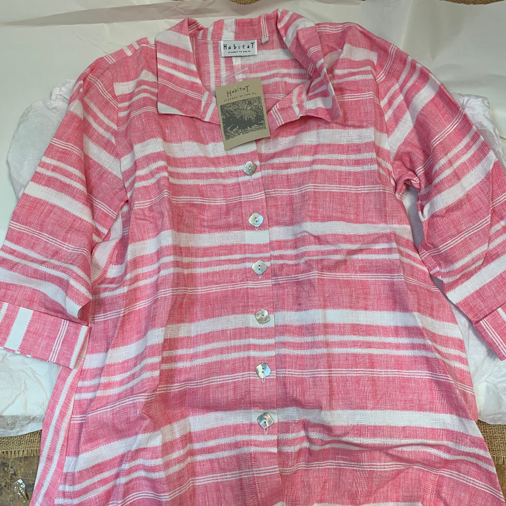 Habitat Clothes Island Beach Theme Striped Shirt